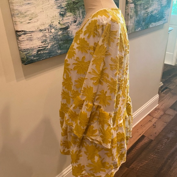 Lavish Sunflower Peasant Blouse XL - Picture 2 of 4